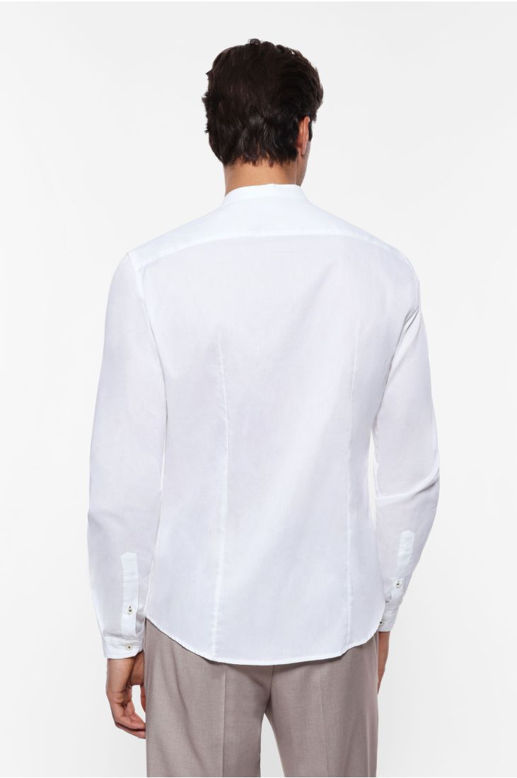 Korean collar long sleeve shirt