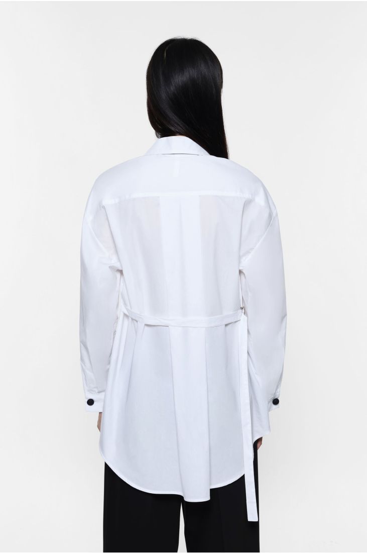 Long shirt with knot detail