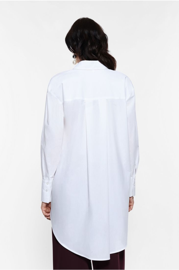 Asymmetrical long sleeve shirt