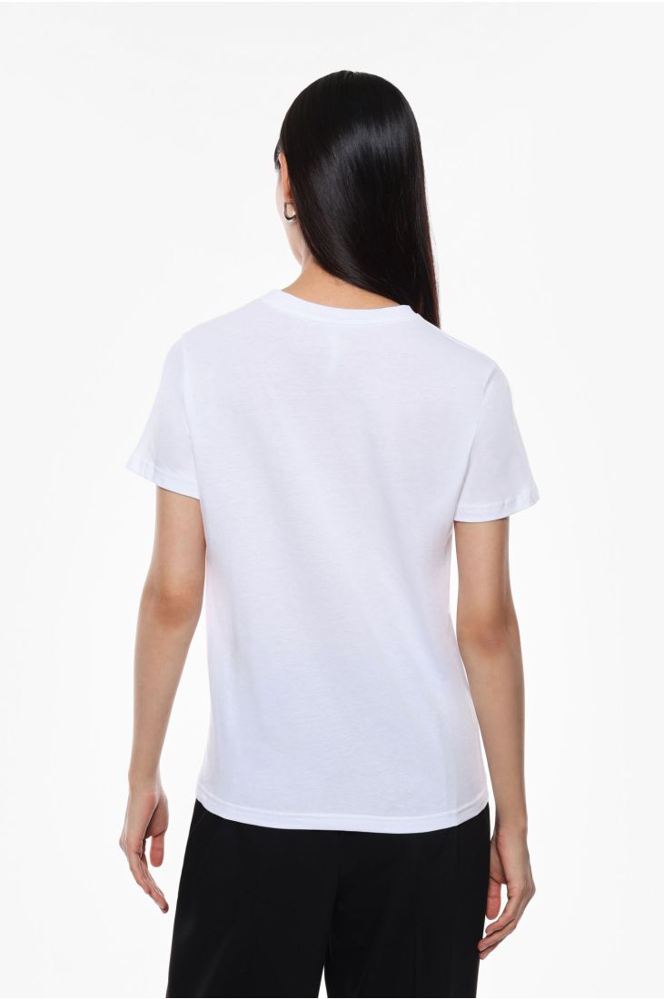 Round neck short sleeve printed t-shirt