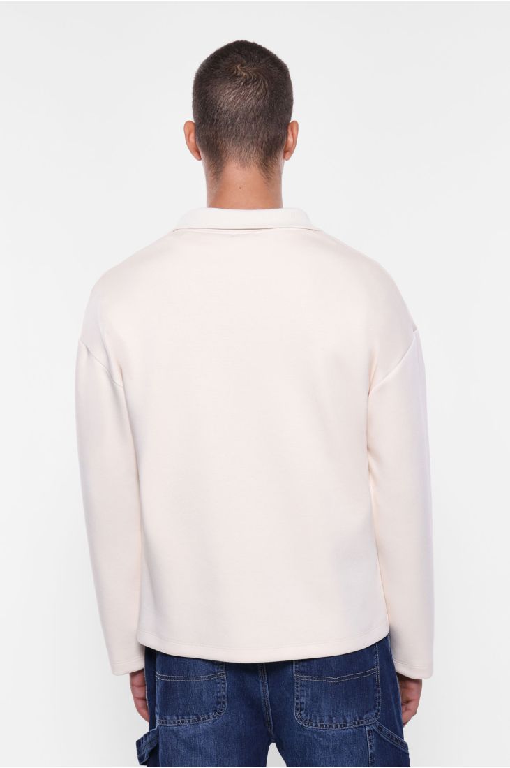 Casual polo neck sweatshirt