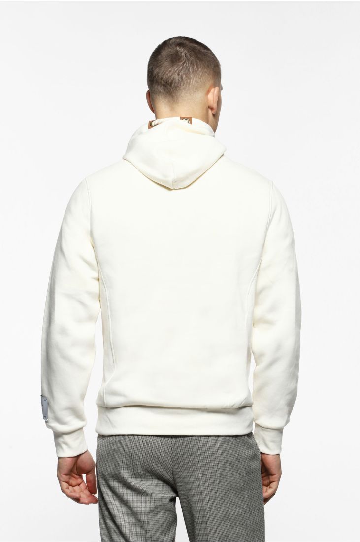 Hooded sweatshirt with contrasting drawstring