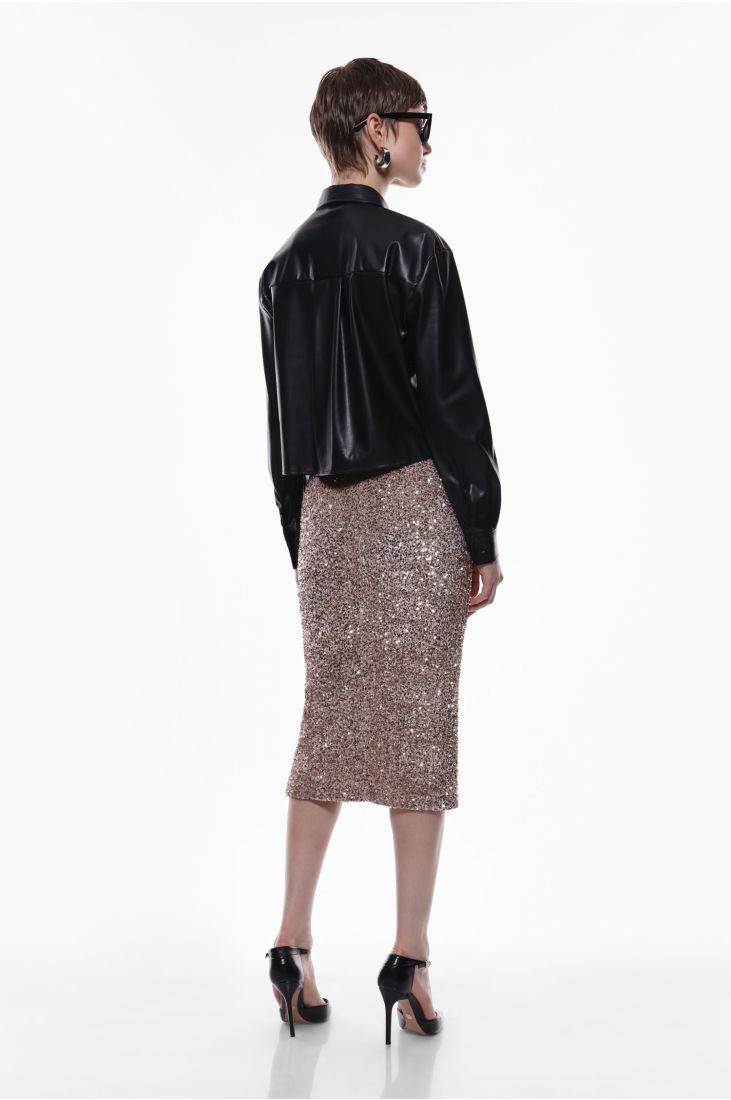 Sequin pencil skirt