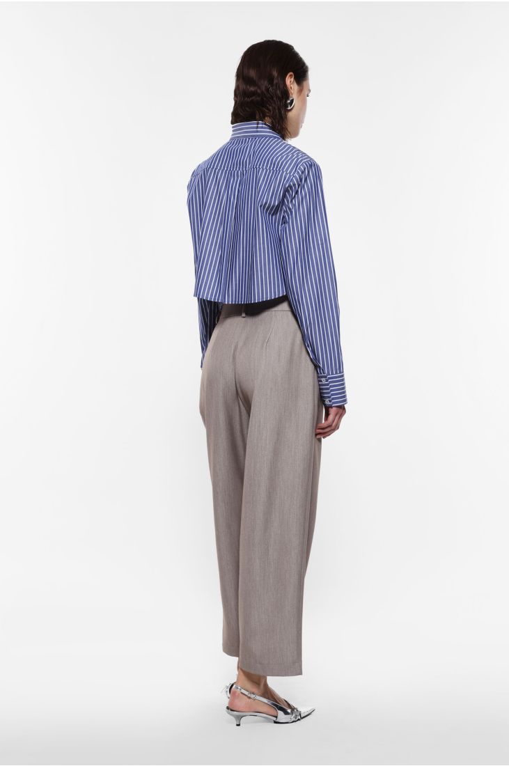 Classic wide-leg tailored trousers