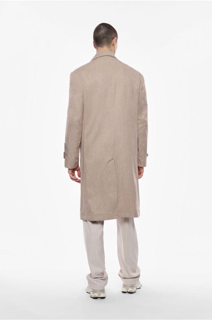 Long trench coat with buttons