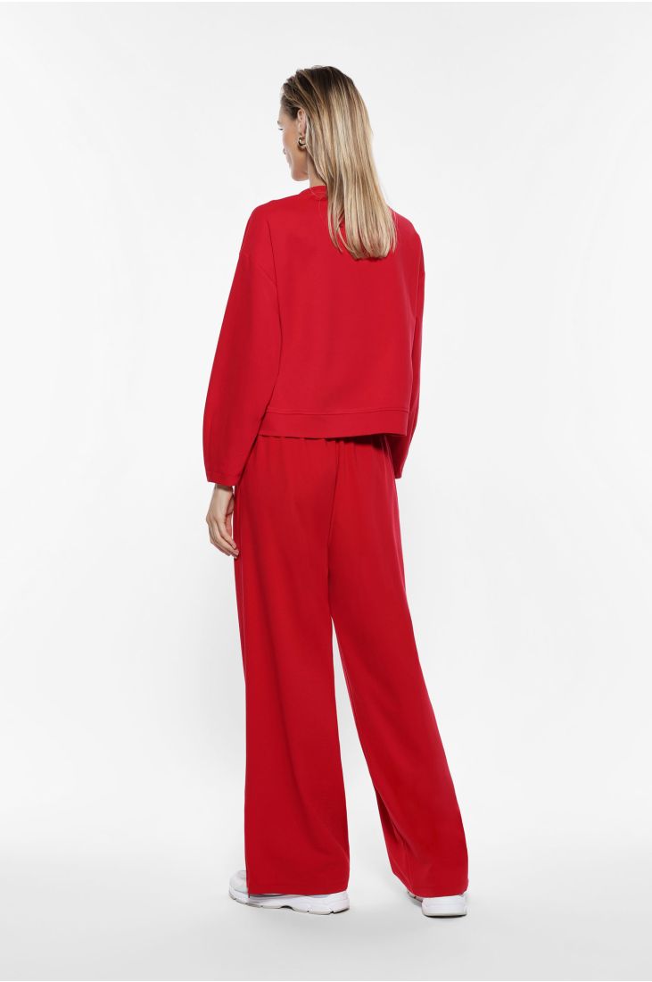 Wide-leg trousers with high waistband