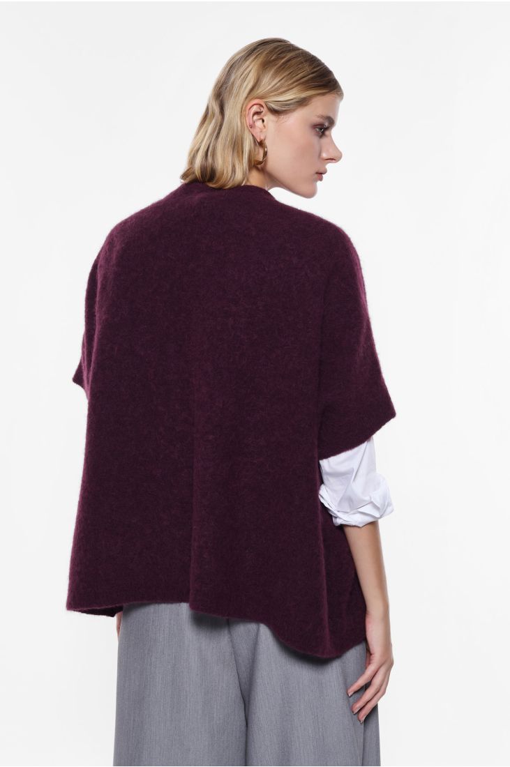 Soft open cardigan with short sleeves