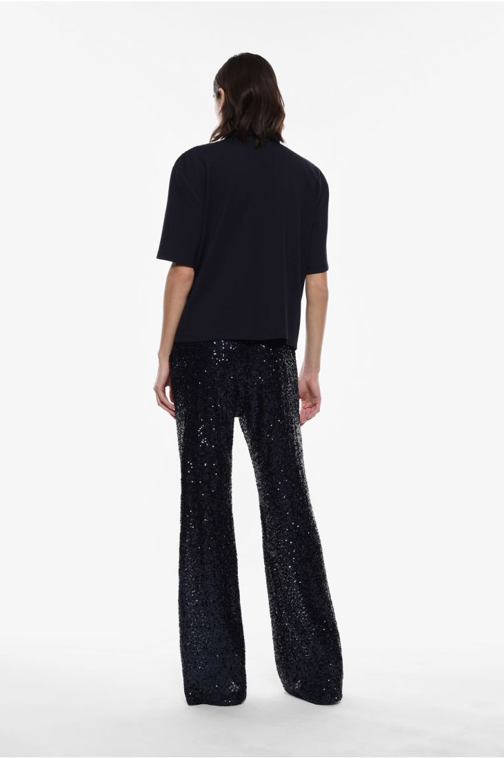 Palazzo trousers with sequins