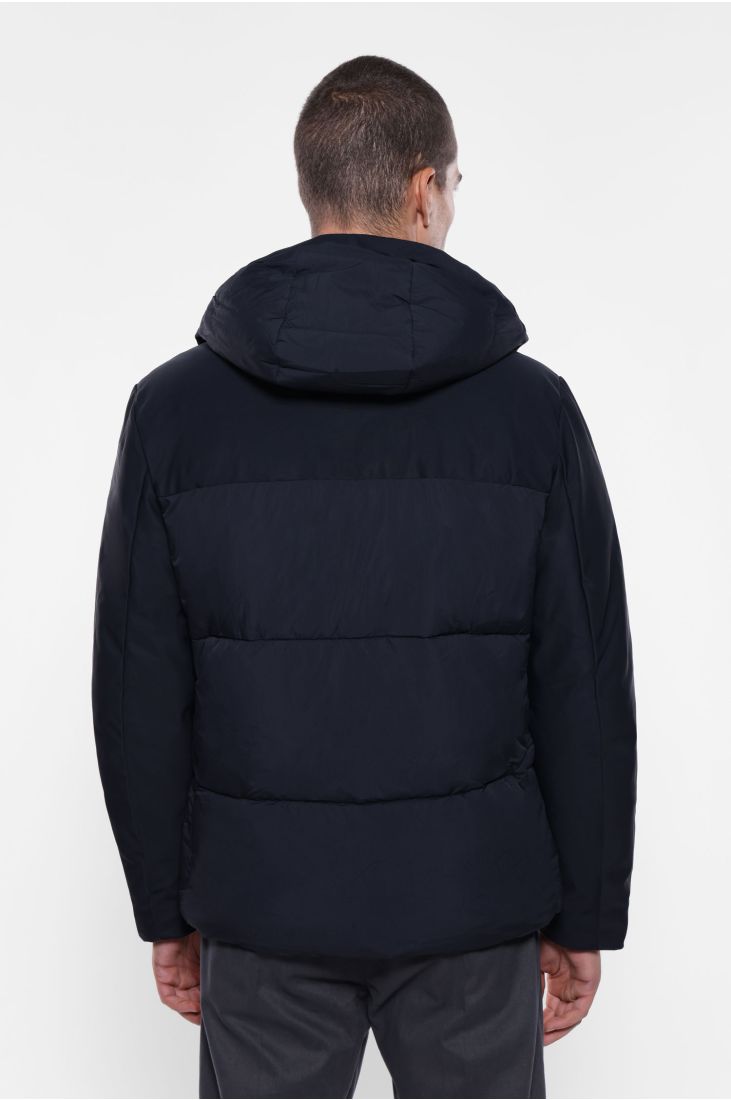 Quilted jacket hooded with zip