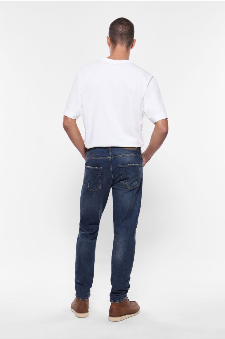 Straight leg denim jeans