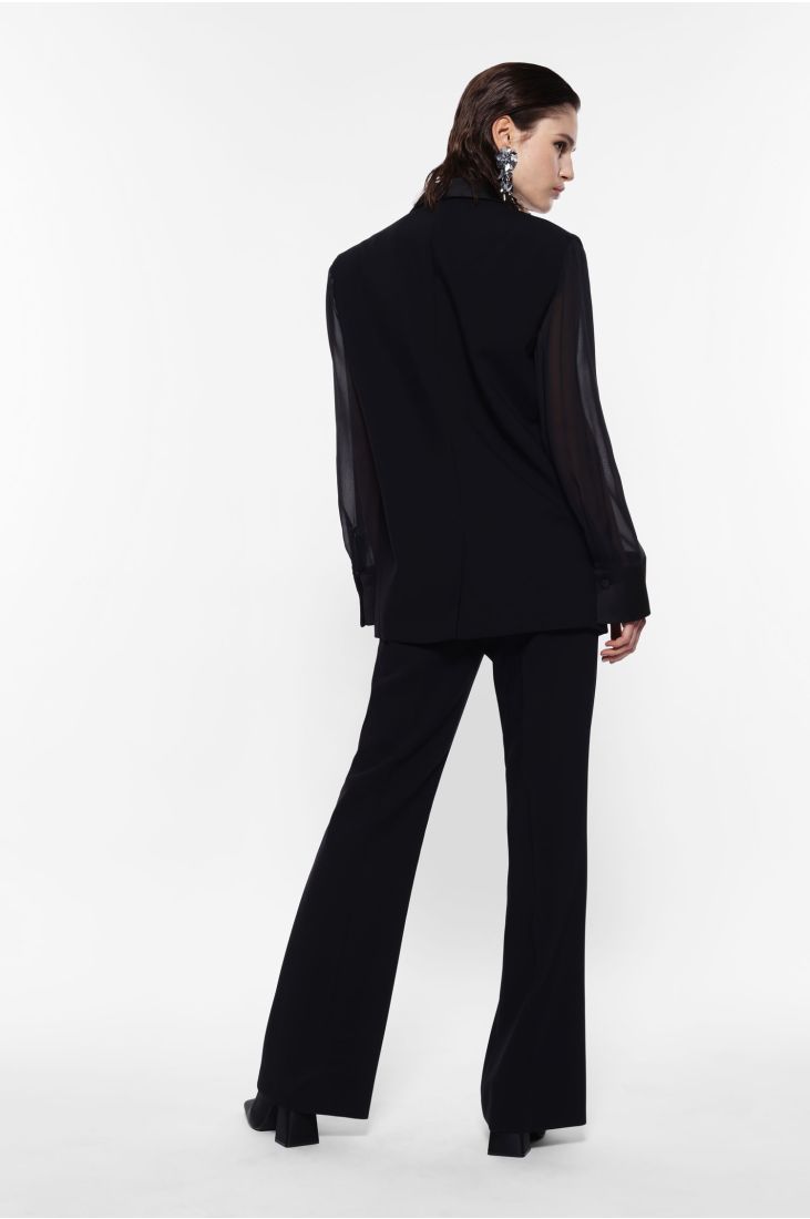 Flared trousers with classic cut