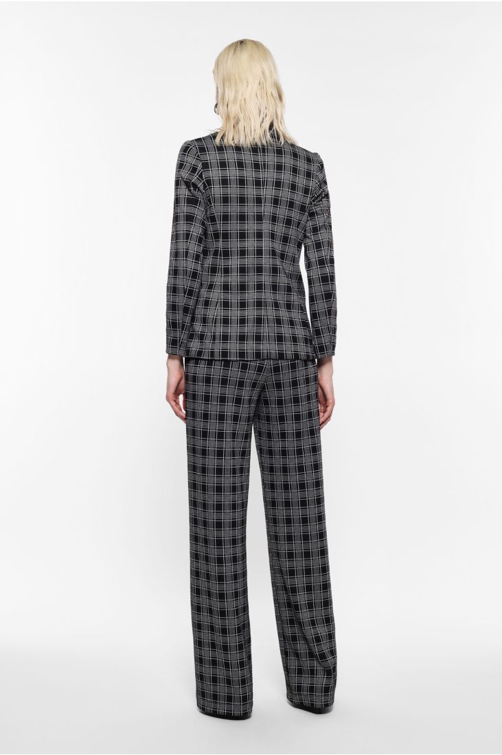 Checked palazzo trousers