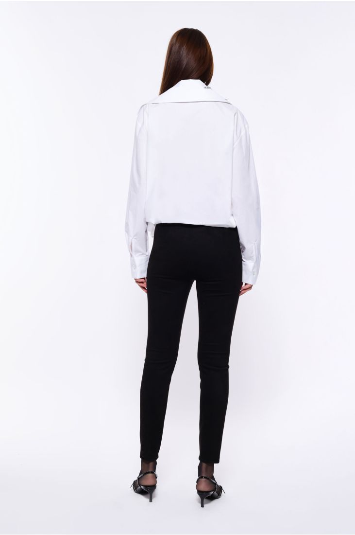 High waist skinny trousers