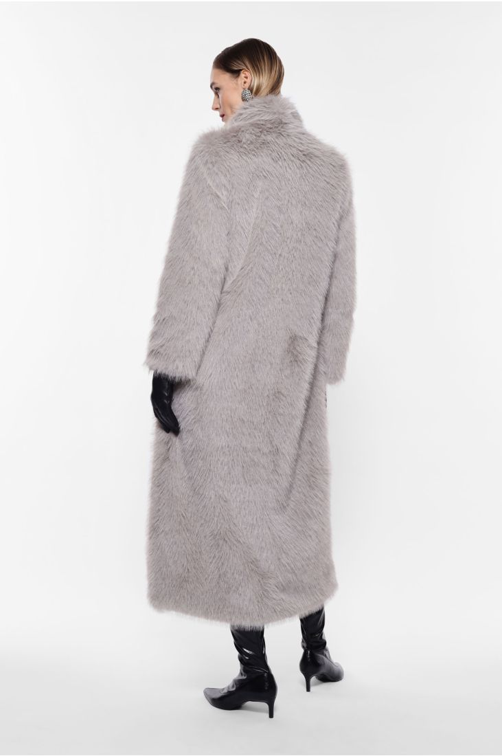 Long faux fur coat