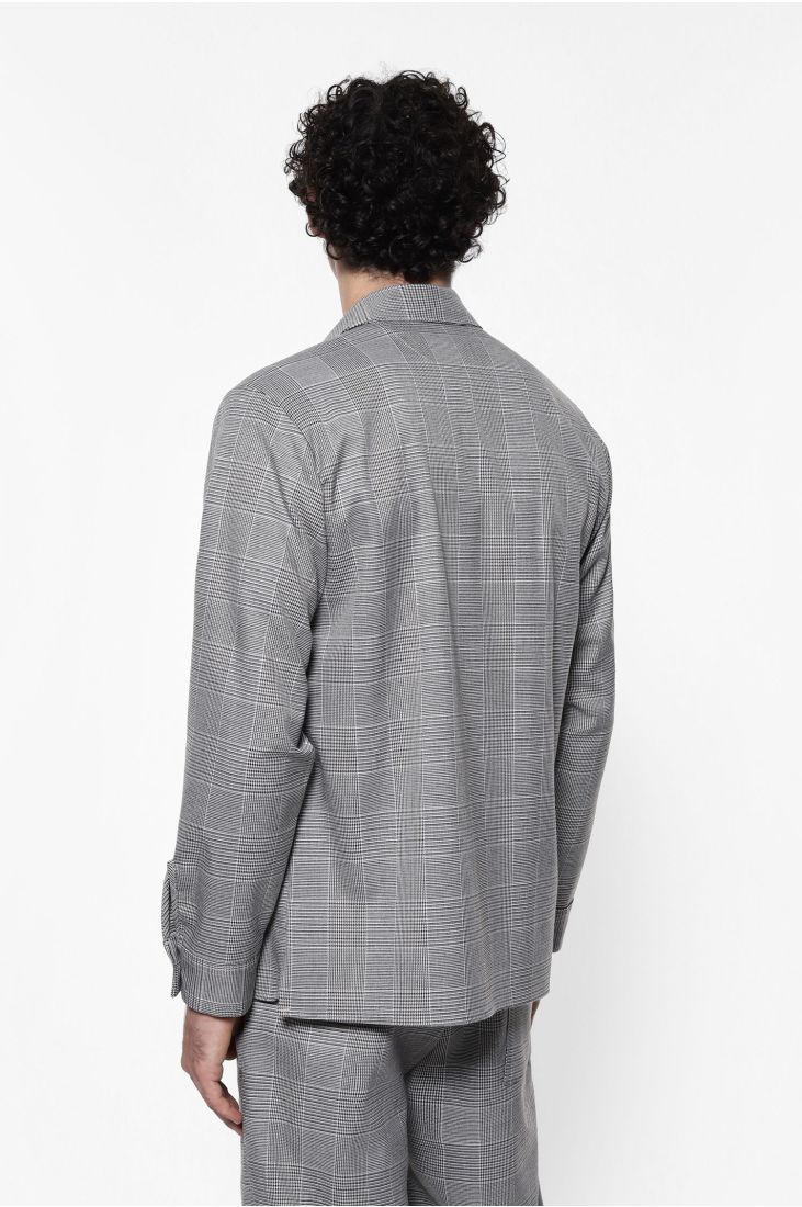 Checkered shirt with front pockets