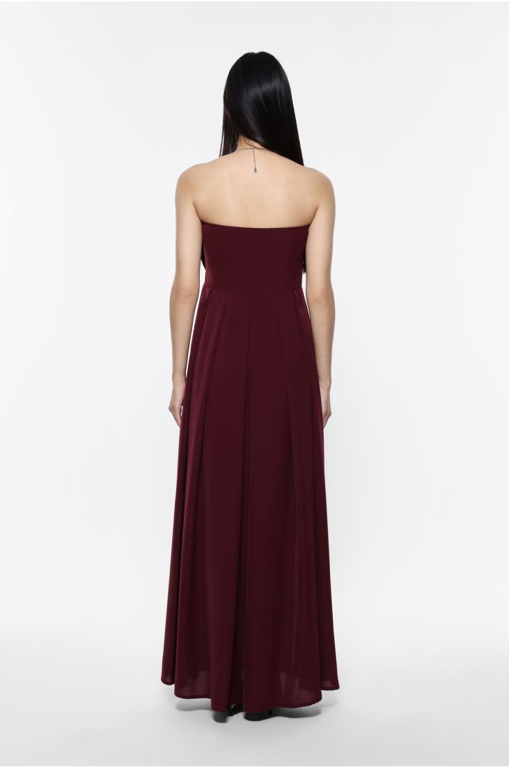 Long dress with large front bow