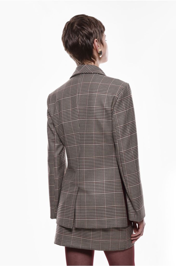 Checked blazer with buttons