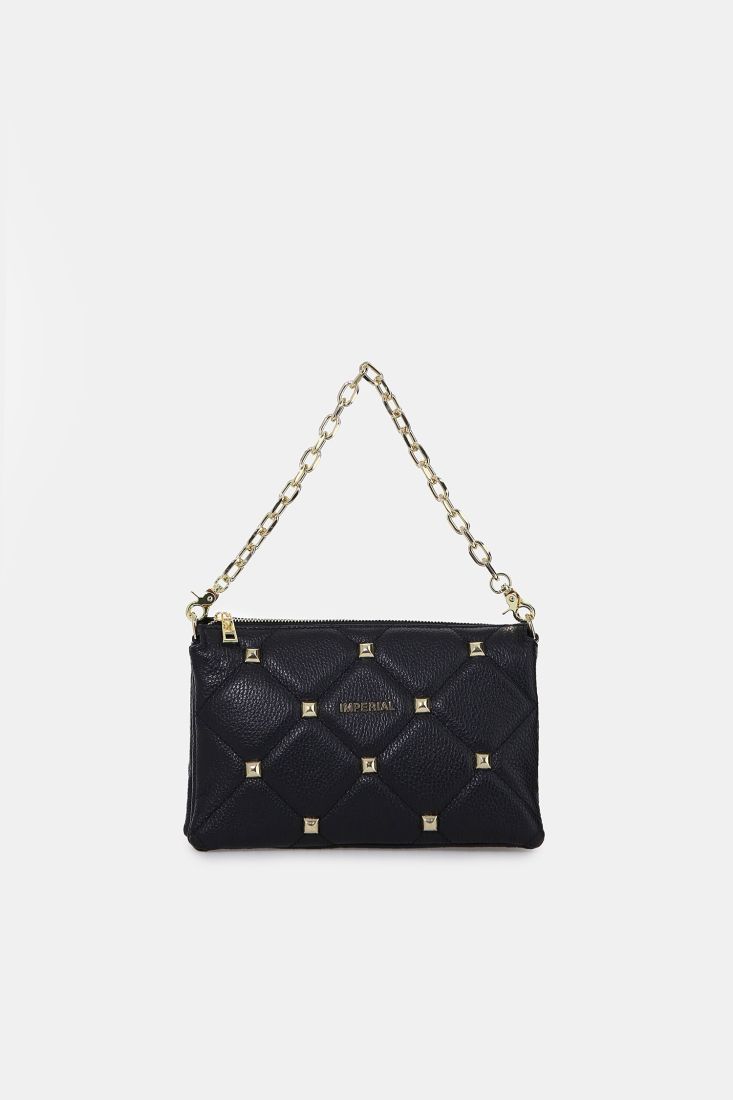 Bag with gold chain and studs